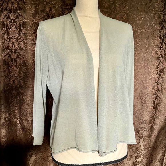 Coldwater Creek Lightweight 3/4 Sleeve Cardigan Grey Tone Size Small NWOT - Picture 5 of 8